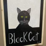 black cat painting