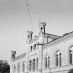 black and white picture of building